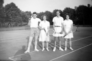 John on a tennis court