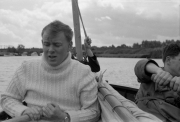 Derek and Doug rowing