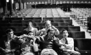 Jean eating in the theatre