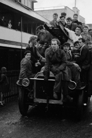 Fire engine, loaded - at the boathouse on Morphy Day