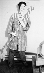 Effigy of Keith Miller (President of the Student's Union)