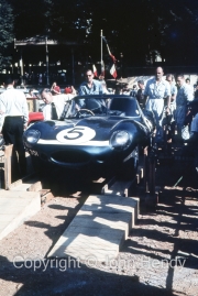 Scrutineering - #5 Ecurie Escosse Jaguar D-Type (Ron Flockhart and Bruce Halford)