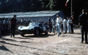 Scrutineering - #5 Ecurie Escosse Jaguar D-Type (Ron Flockhart and Bruce Halford)