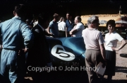 Scrutineering - #5 Ecurie Escosse Jaguar D-Type (Ron Flockhart and Bruce Halford)