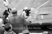 Ferrari pit stop - Phil Hill, driver of #10 Ferrari 250 TRI/61