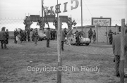 #44 Fiat Abarth 1000 S (Claude Dubois and Gerhard Langlois van Ophem) in Sxrutineering. Didn't start the race.