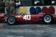 Formula 1 - #40 Ferrari 156 (Willy Mairesse) in the pits