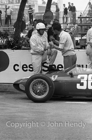 Formula 1 - #36 Ferrari 156 Sharknose (Phil Hill), with Phil Hill and Eugenio Dragoni in the pits