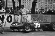Formula 1 - Ricardo Rodriguez and Phil Hill with #36 Ferrari 156 (Phil Hill) in the pits