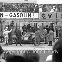 Nurburgring pits - #120 Ferrari 330 LM/GTO (Willy Mairesse / Mike Parkes)
