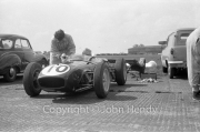 Formula 1 - #10 Lotus 18 Climax FPF in the paddock (Innes Ireland)