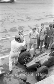 Graham Hill in the pits