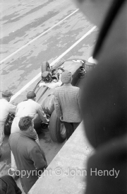Formula 1 - #5 BRM P48, Graham Hill leaving the pits