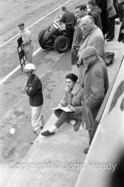 Formula 1 - BRM pits - Alfred Owen and Tony Brooks.
