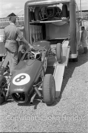 Formula 1 - #8 Lotus, Jim Clark, entering the transporter