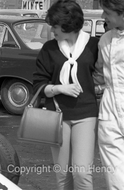 Driver and ladyfriend in the paddock