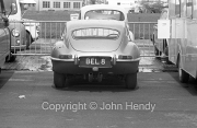 E-Type Jaguar (rear) in the paddock