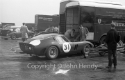 Sportscars - #31 Ferrari 250 GTO 3589GT MO75723 (Mike Parkes) in the paddock, with Maranello Concessionaires transporter
