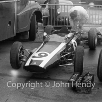 Formula 1 - #9 Cooper-Climax BT7 (Dan Gurney) - listed as not arriving - in the paddock