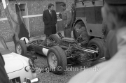 Formula 1 - #4 Lotus 25 - Climax FWMV V8, bodywork off in the paddock