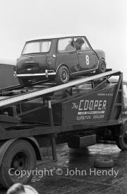 Touring Cars - #8 Mini Cooper (Paddy Hopkirk) on the transporter