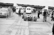 F1 car leaving the paddock