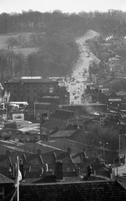 View up the London Road from the Grosvenor Centre car park