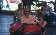 John and David on the dodgems