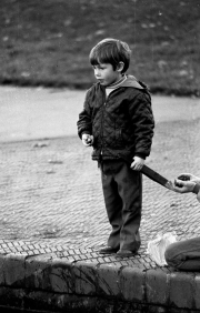 Boy by the middle lake