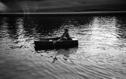 David rowing on the top lake