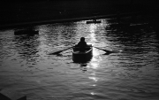 David rowing on the top lake