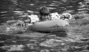 Swimming in the top lake