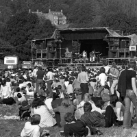 Crowd and stage