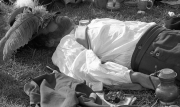 Asleep, with hat