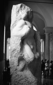Partially completed sculpture (by Michelangelo?)