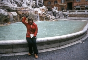 Trevi Fountain - Greta throwing her coin