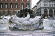 Dolphins on the Fountain in Piazza Colonna