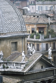 Sta. Maria Dei Miracoli and Roof Garden, from Pincian