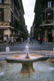 The Barcaccia and the Via Condotti