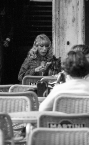 Florian's cafe, with dog