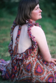 Greta in Jean Varon dress