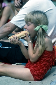 Small English girl with big baguette