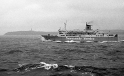 Ferry in rough sea