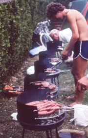 Eurocamp barbecue - cooking
