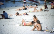 Topless ladies on the beach
