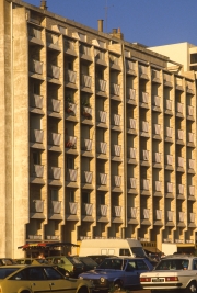 Apartments in the evening sun