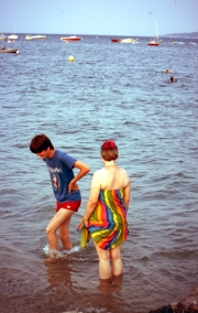 Simon and Greta paddling