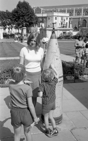 Greta with shell and children
