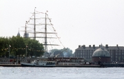 Cutty Sark and the foot tunnel