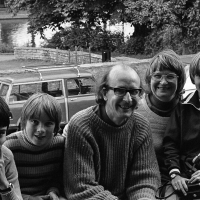 Bertrand (left) with the family